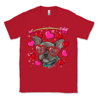 Red valentine's day french bulldog puppy Classic Tee - RanaPortraitStore