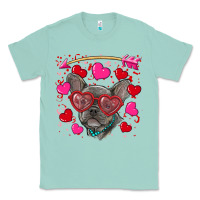 Seafoam valentine's day french bulldog puppy Classic Tee - RanaPortraitStore