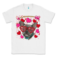 White valentine's day french bulldog puppy Classic Tee - RanaPortraitStore