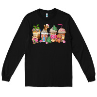 Black pink gingerbread coffee cups Long Sleeve Tee - Zillion Design Studio