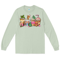 Matcha pink gingerbread coffee cups Long Sleeve Tee - Zillion Design Studio
