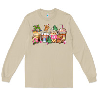 Mushroom pink gingerbread coffee cups Long Sleeve Tee - Zillion Design Studio