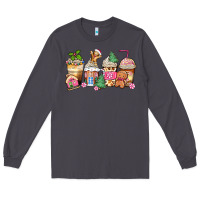 Smoke pink gingerbread coffee cups Long Sleeve Tee - Zillion Design Studio