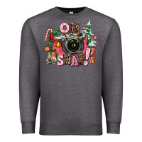 Charcoal Heather christmas oh snap Premium Sweatshirt - AdoDesignShop