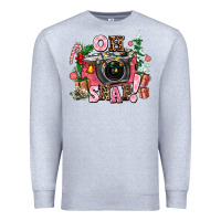 Heather Grey christmas oh snap Premium Sweatshirt - AdoDesignShop