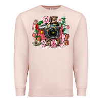 Pale Pink christmas oh snap Premium Sweatshirt - AdoDesignShop
