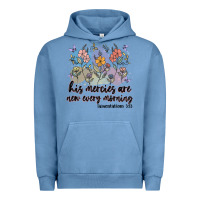 Pigment Pebble Blue his mercies are new every morning Urban Hoodie - MaliasSmallBusiness