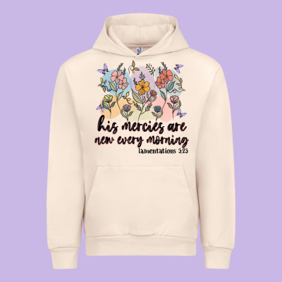 His Mercies Are New Every Morning Urban Hoodie Designed By Maliassmallbusiness
