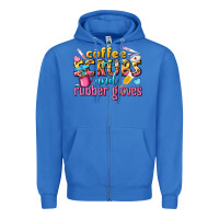True Royal coffee scrubs and rubber gloves Zipper Hoodie - texasbilliewilder