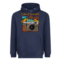 Navy collect moments not things sunflower gemstone vintage camera Heavyweight Hoodie - FaDigitalArtStudio
