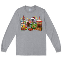 Heather Grey Christmas coffee cups with Pitbull Long Sleeve Tee - RanaPortraitStore