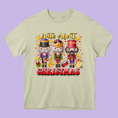 Nuts About Christmas Heavy Core Tee Designed By Cowhidedigitalart