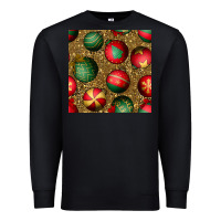 Black christmas ornaments and leopard seamless pattern Premium Sweatshirt - BundleAndBundleShop