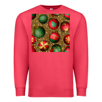 Cardinal christmas ornaments and leopard seamless pattern Premium Sweatshirt - BundleAndBundleShop