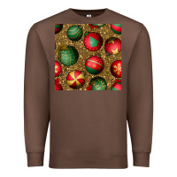 Chestnut christmas ornaments and leopard seamless pattern Premium Sweatshirt - BundleAndBundleShop