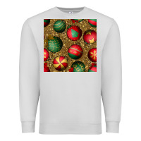 Dove Grey christmas ornaments and leopard seamless pattern Premium Sweatshirt - BundleAndBundleShop