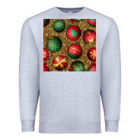 Heather Grey christmas ornaments and leopard seamless pattern Premium Sweatshirt - BundleAndBundleShop
