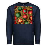 Navy christmas ornaments and leopard seamless pattern Premium Sweatshirt - BundleAndBundleShop