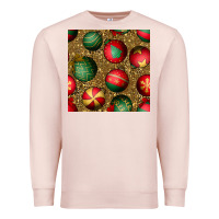 Pale Pink christmas ornaments and leopard seamless pattern Premium Sweatshirt - BundleAndBundleShop
