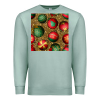 Seafoam christmas ornaments and leopard seamless pattern Premium Sweatshirt - BundleAndBundleShop