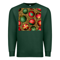 Sports Green christmas ornaments and leopard seamless pattern Premium Sweatshirt - BundleAndBundleShop