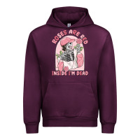 Mauve Wine roses are red inside i'm dead Urban Hoodie - MaliasSmallBusiness