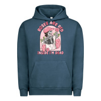 Pigment Midnight Navy roses are red inside i'm dead Urban Hoodie - MaliasSmallBusiness