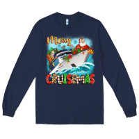 Navy merry cruisemas Long Sleeve Tee - Zillion Design Studio