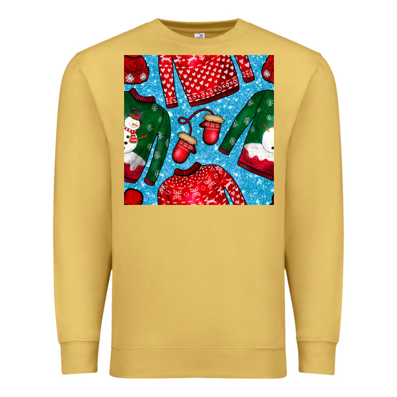 Christmas Clothes Seamless Pattern Premium Sweatshirt by BundleAndBundleShop | Teevron
