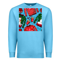 Ocean Blue christmas clothes seamless pattern Premium Sweatshirt - BundleAndBundleShop