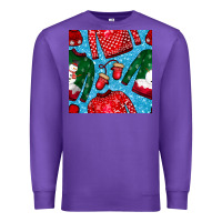 Purple christmas clothes seamless pattern Premium Sweatshirt - BundleAndBundleShop