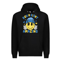Black down right amazing Premium Hoodie - MaliasSmallBusiness