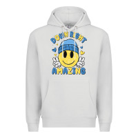 Dove Grey down right amazing Premium Hoodie - MaliasSmallBusiness