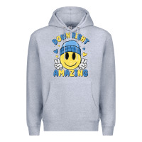 Heather Grey down right amazing Premium Hoodie - MaliasSmallBusiness