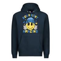 Navy down right amazing Premium Hoodie - MaliasSmallBusiness
