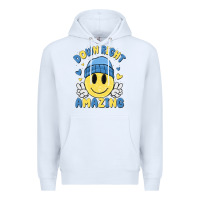 White down right amazing Premium Hoodie - MaliasSmallBusiness