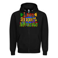 Black love support advocate Zipper Hoodie - Zillion Design Studio
