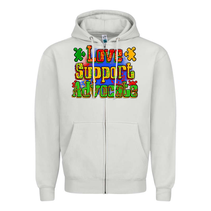 Love Support Advocate Zipper Hoodie by Zillion Design Studio | Teevron