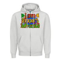 Dove Grey love support advocate Zipper Hoodie - Zillion Design Studio