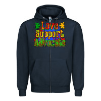 Navy love support advocate Zipper Hoodie - Zillion Design Studio