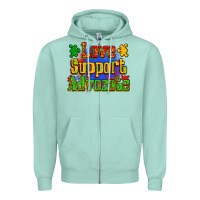 Seafoam love support advocate Zipper Hoodie - Zillion Design Studio