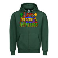 Sports Green love support advocate Zipper Hoodie - Zillion Design Studio