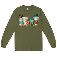 Army Green golden retriever dog coffee cups Long Sleeve Tee - texasbilliewilder