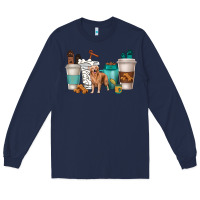 Navy golden retriever dog coffee cups Long Sleeve Tee - texasbilliewilder