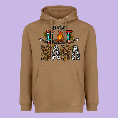 One Hot Mama Heavyweight Hoodie Designed By Cowhidedigitalart