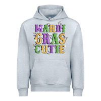 Heather Grey mardi gras cutie Urban Hoodie - MaliasSmallBusiness