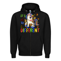 Black it's ok to be different Zipper Hoodie - Zillion Design Studio