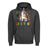 Charcoal Heather it's ok to be different Zipper Hoodie - Zillion Design Studio