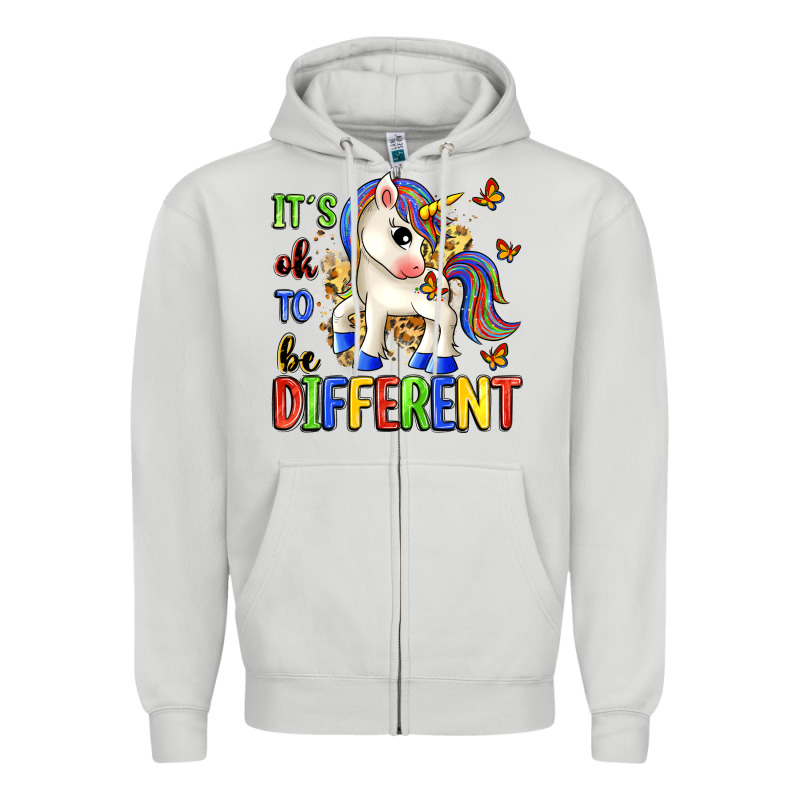 It's Ok To Be Different Zipper Hoodie by Zillion Design Studio | Teevron