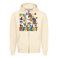 Sandshell it's ok to be different Zipper Hoodie - Zillion Design Studio